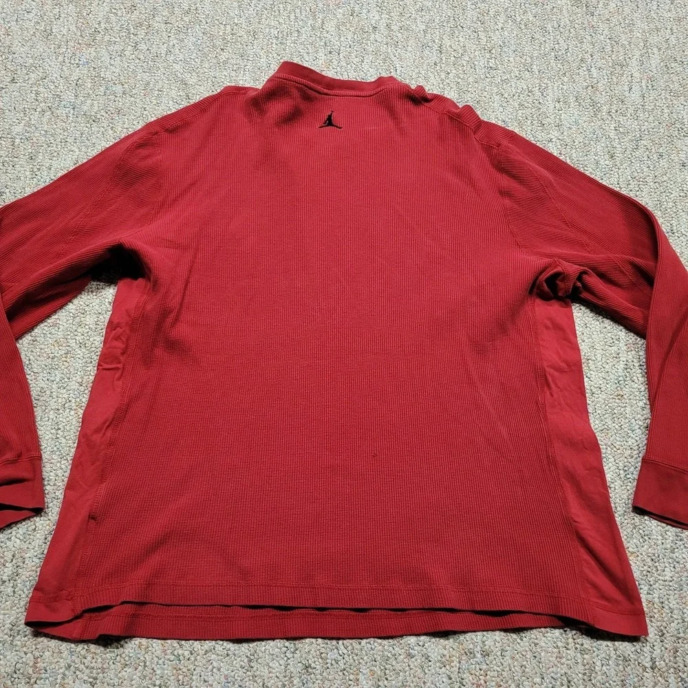 Nike Air Jordan Shirt Mens 3XL Red‎ Long Sleeve Waffle Knit Thermal Jumpman Logo